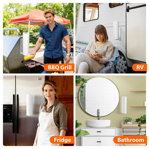 CNARIO RV-friendly paper towel holder stays put on metal walls.