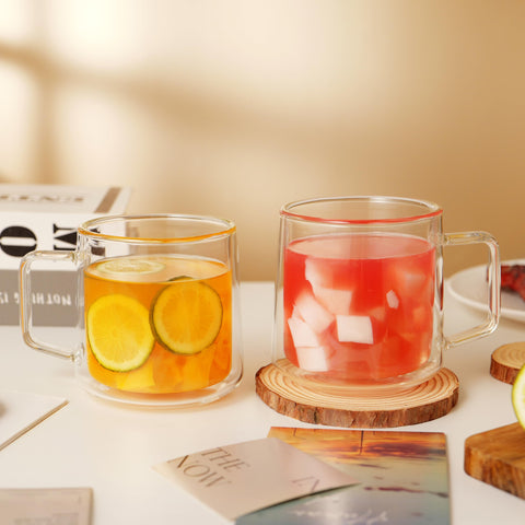 CNGLASS 15oz clear outer glass reveals beverage color and clarity