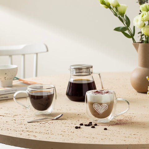CNGLASS borosilicate glass mug resists temperature changes