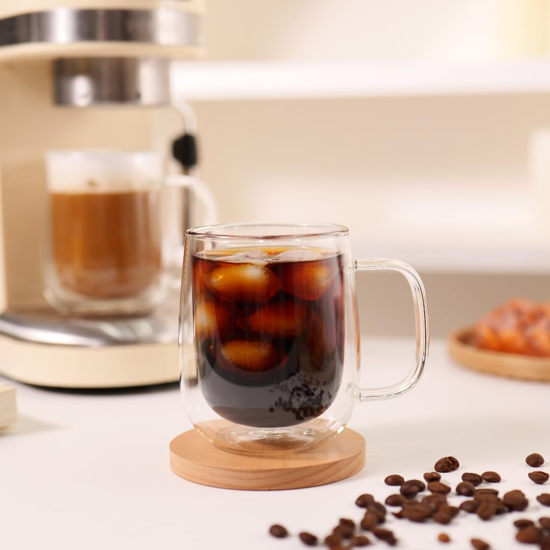CNGLASS borosilicate glass espresso mug maintains flavor while staying cool to touch