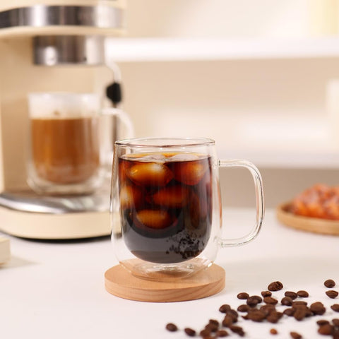 CNGLASS borosilicate glass espresso mug maintains flavor while staying cool to touch