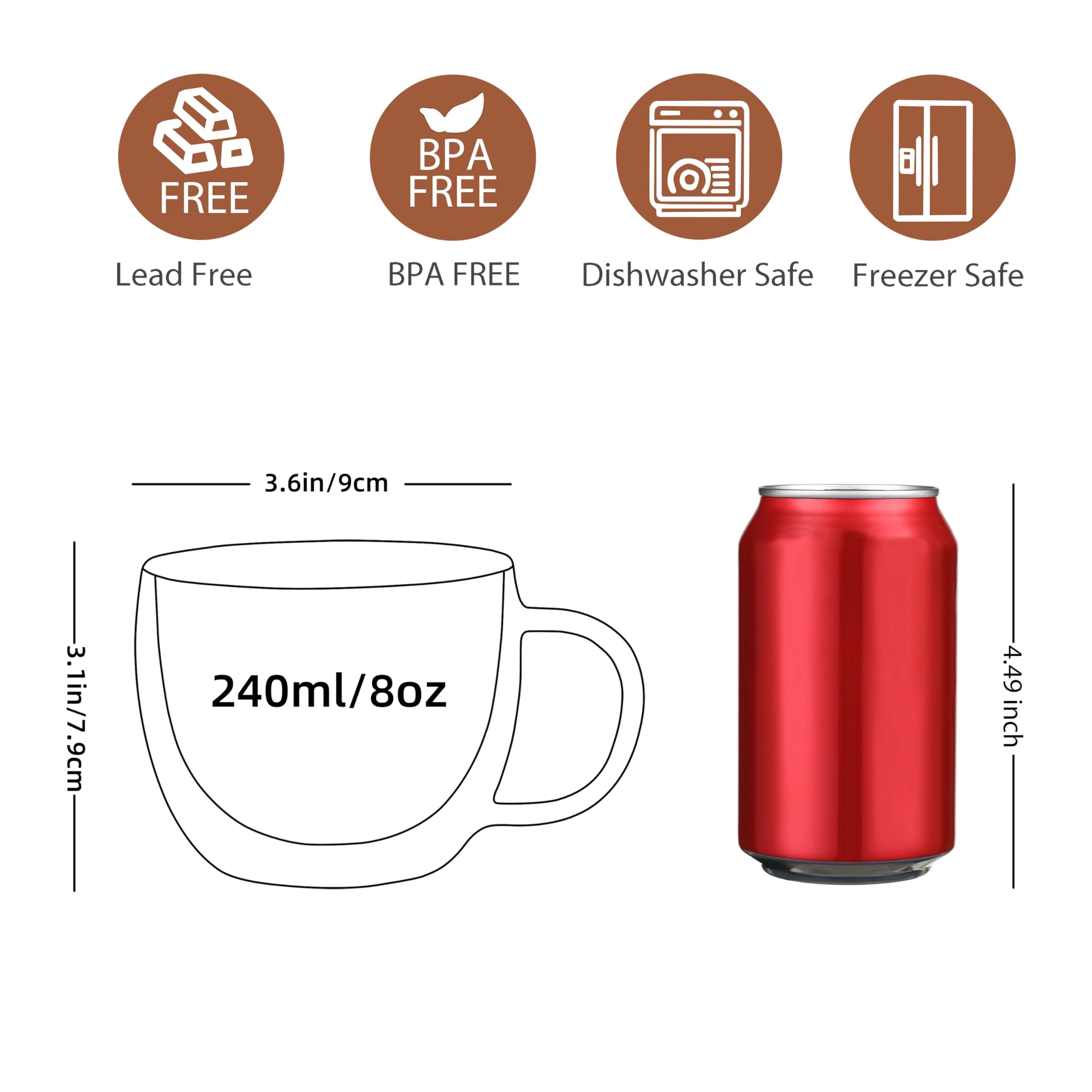 CNGLASS clear insulated glass mug for tea delivers a clean look and reliable heat retention.