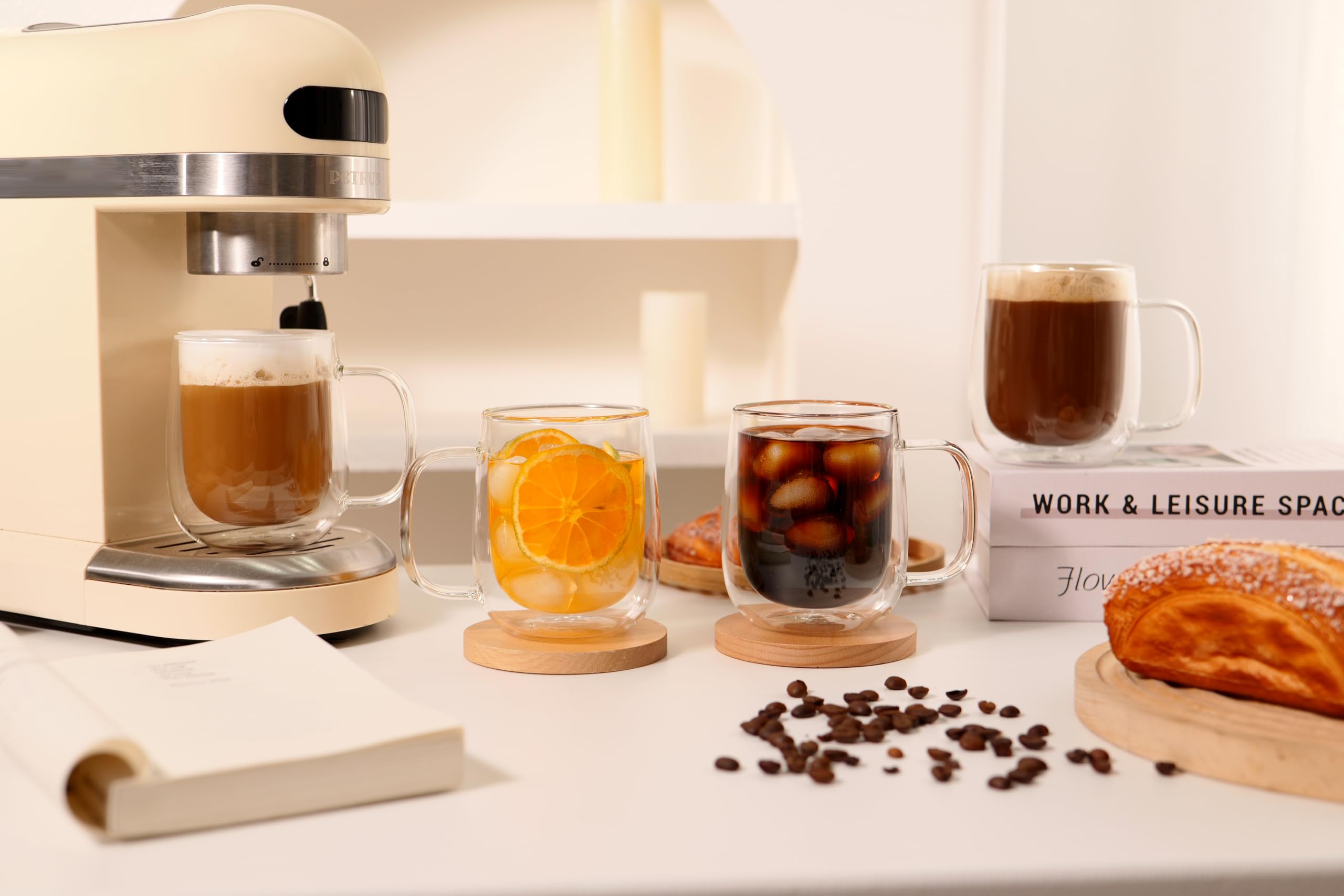 CNGLASS dishwasher and microwave safe mug for quick cleanup and convenience