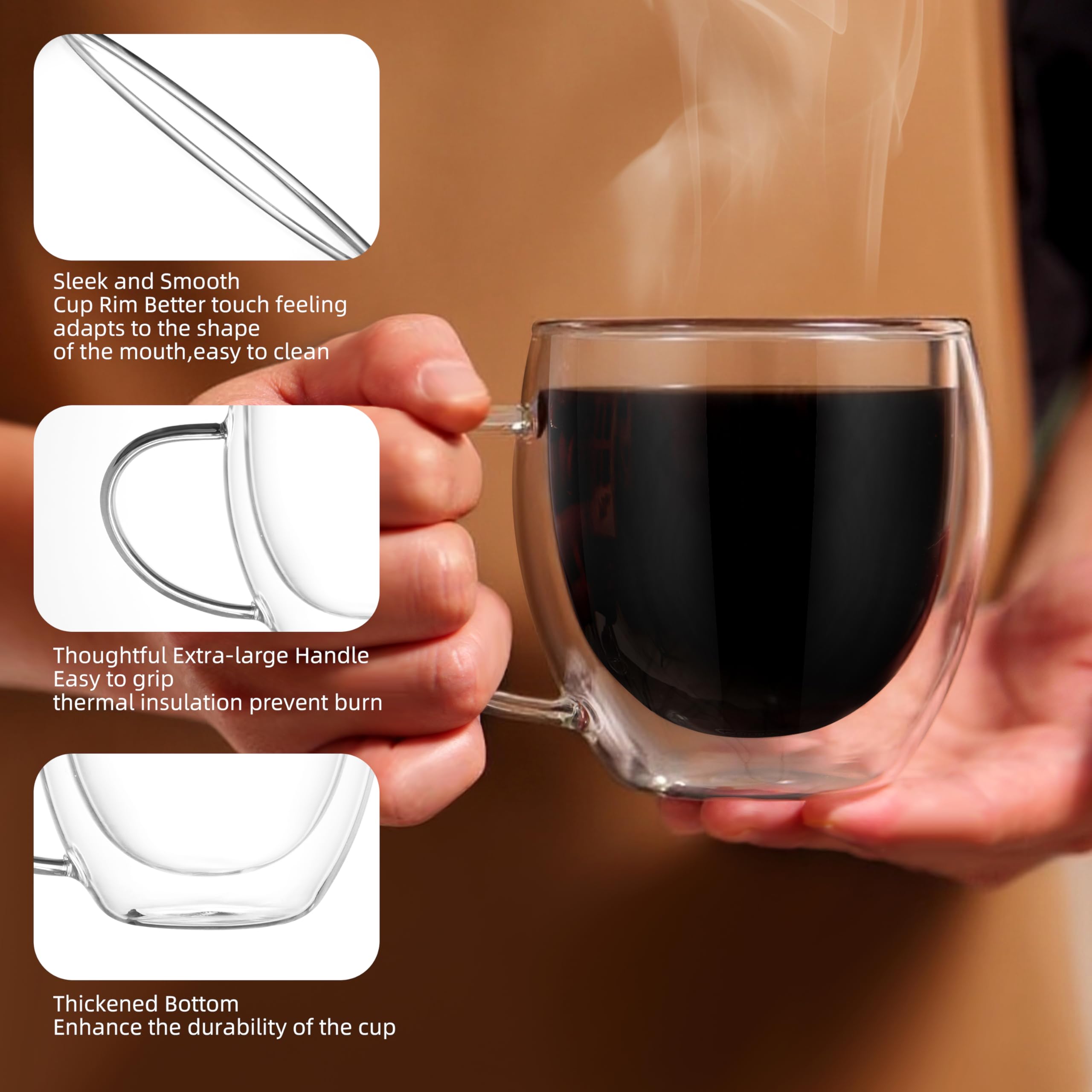 CNGLASS dishwasher-safe 12oz mug for easy care.
