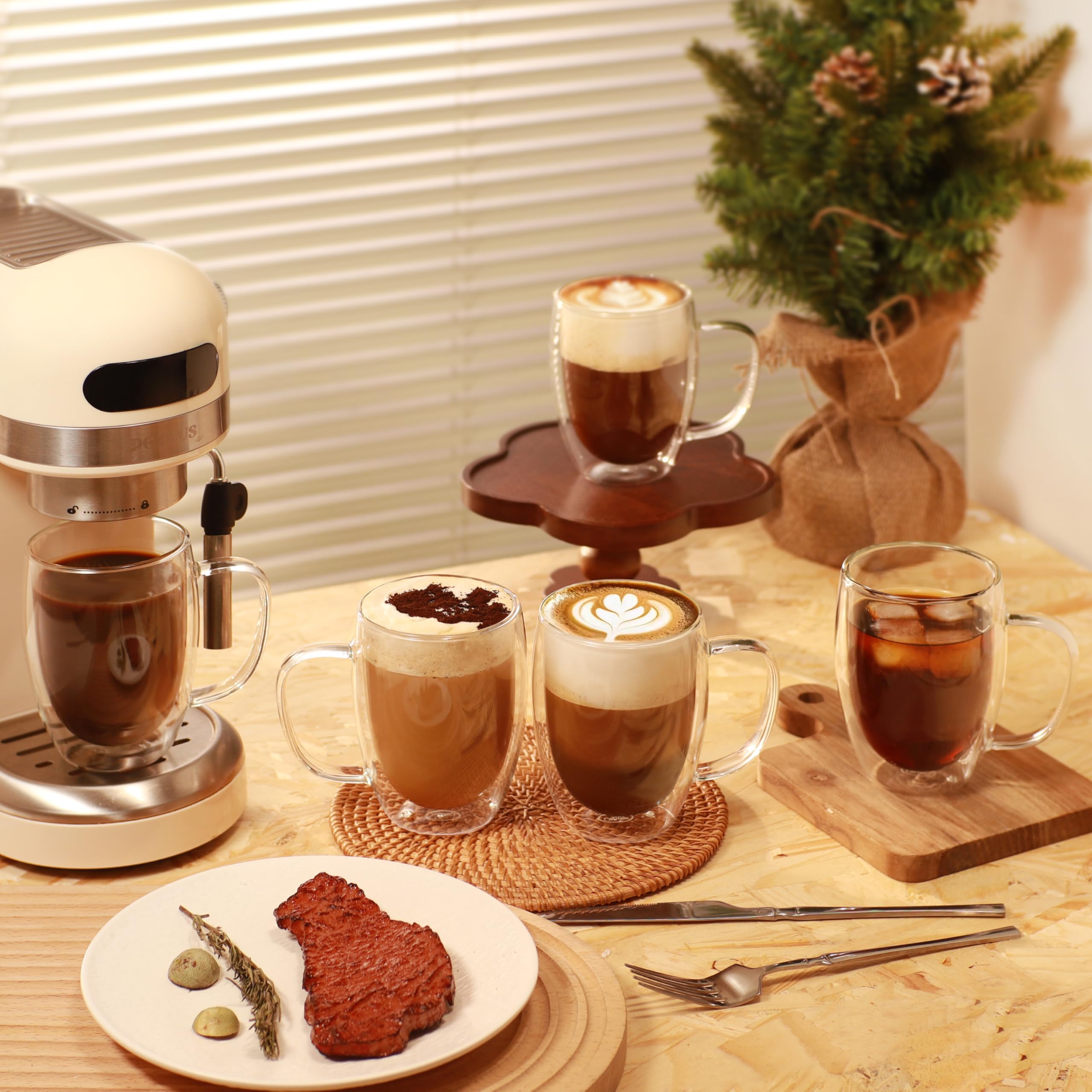 CNGLASS everyday-use mugs are ideal for coffee, tea, latte, and cappuccino.