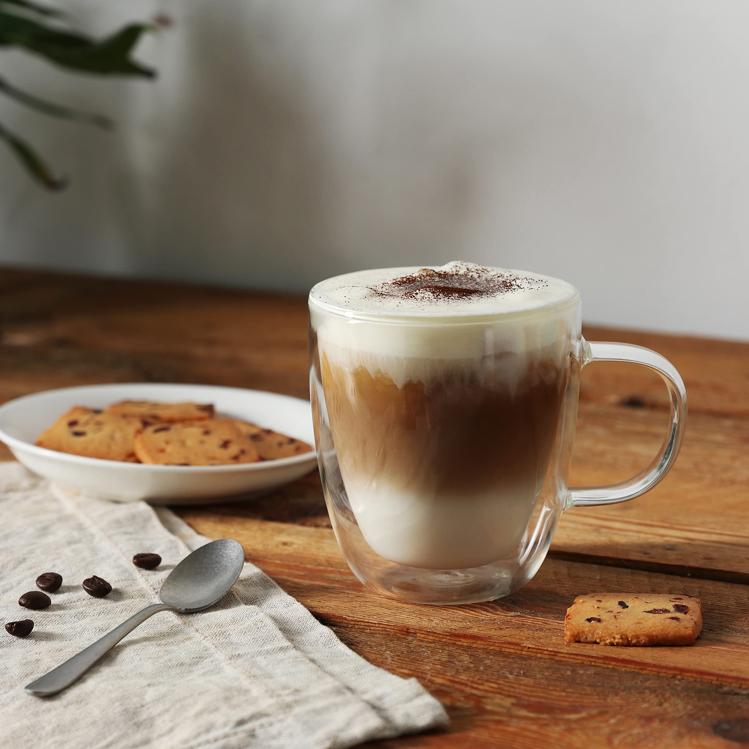 CNGLASS mug pictured in microwave-safe use demonstrates versatile heating.