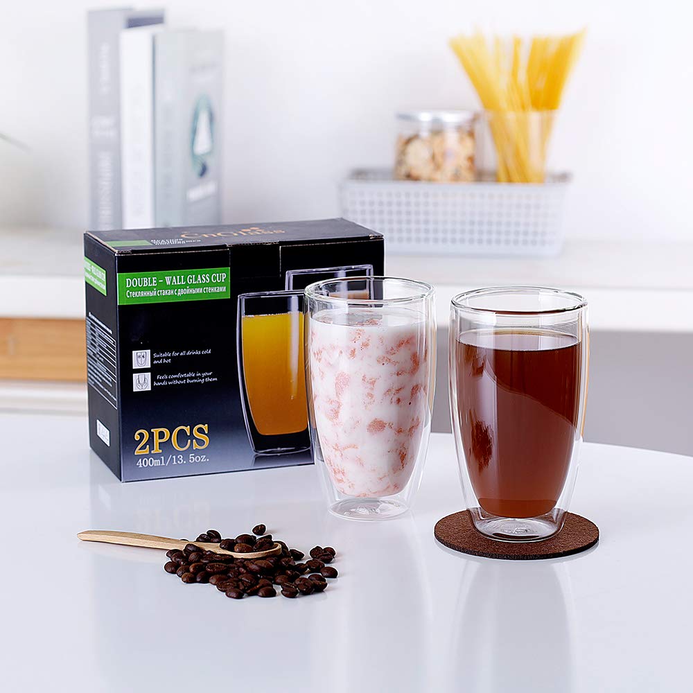 CNGLASS four-piece set provides versatile use for coffee tea or cocoa.