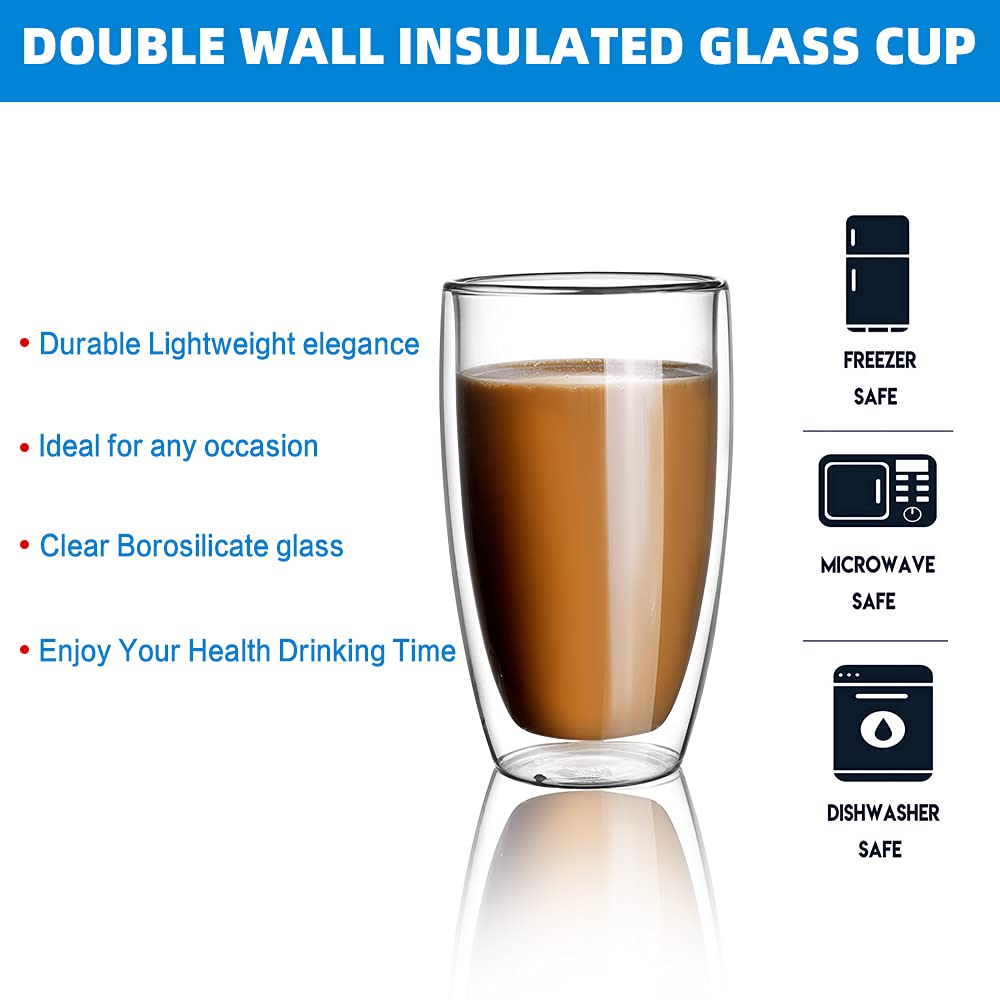 CNGLASS sleek clear mug side view modern kitchen staple.