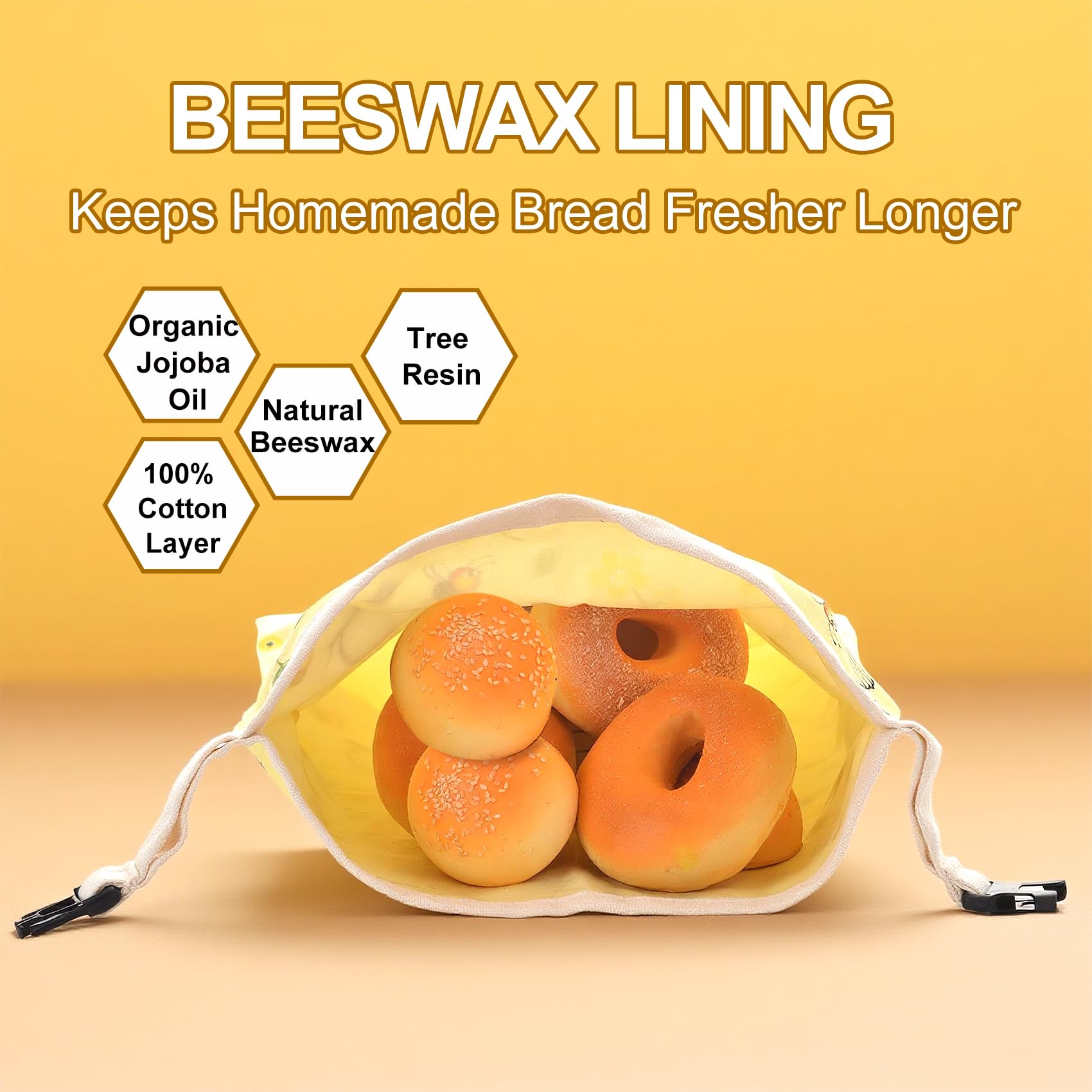 Cnkaite beeswax bag with roll-top closure delivering airtight freshness