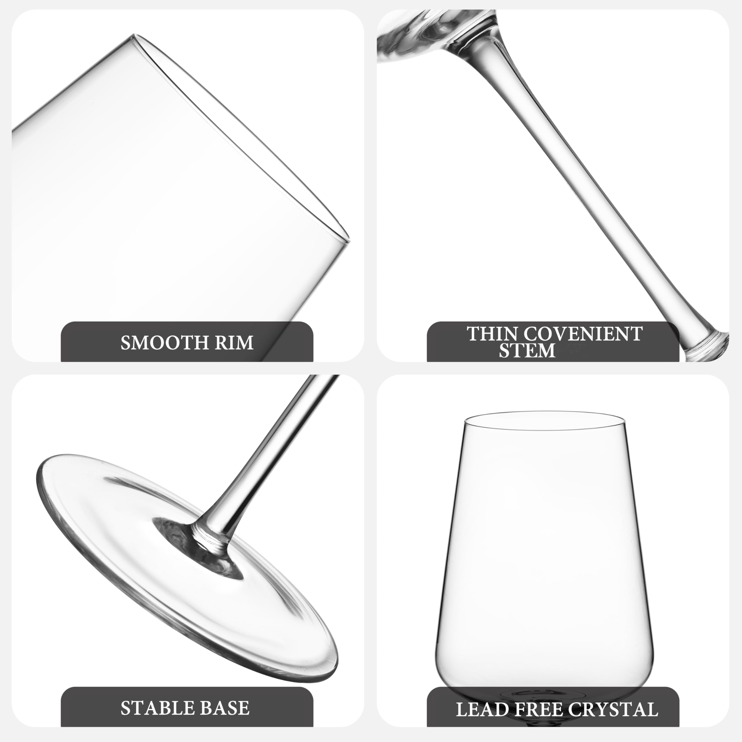 CnSneg 18oz wine glass ideal for red or white tasting experiences