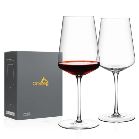 CnSneg crystal wine glasses set of 2 for elegant entertaining and flavor clarity