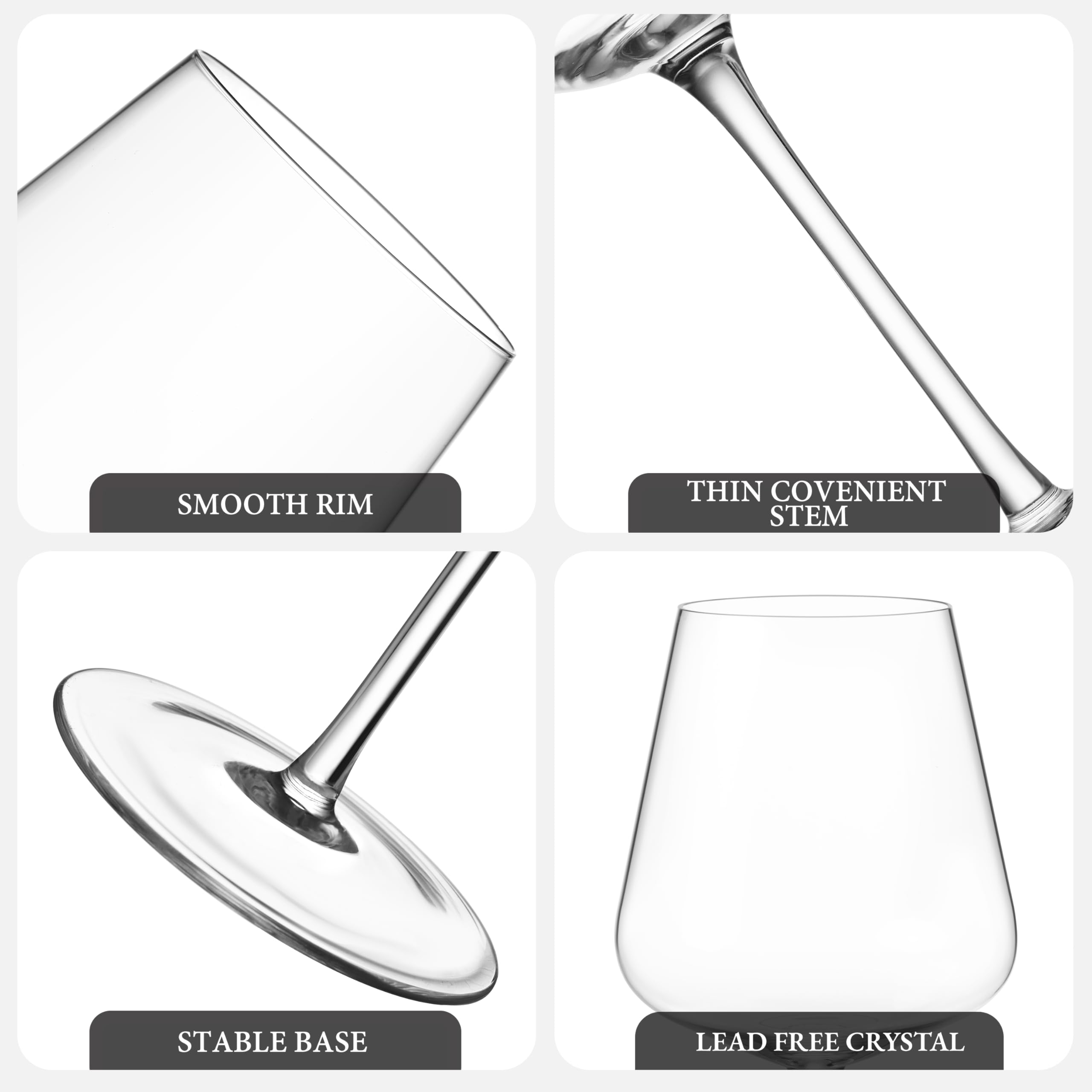 CnSneg gift-worthy crystal wine glasses ideal for anniversaries and Christmas