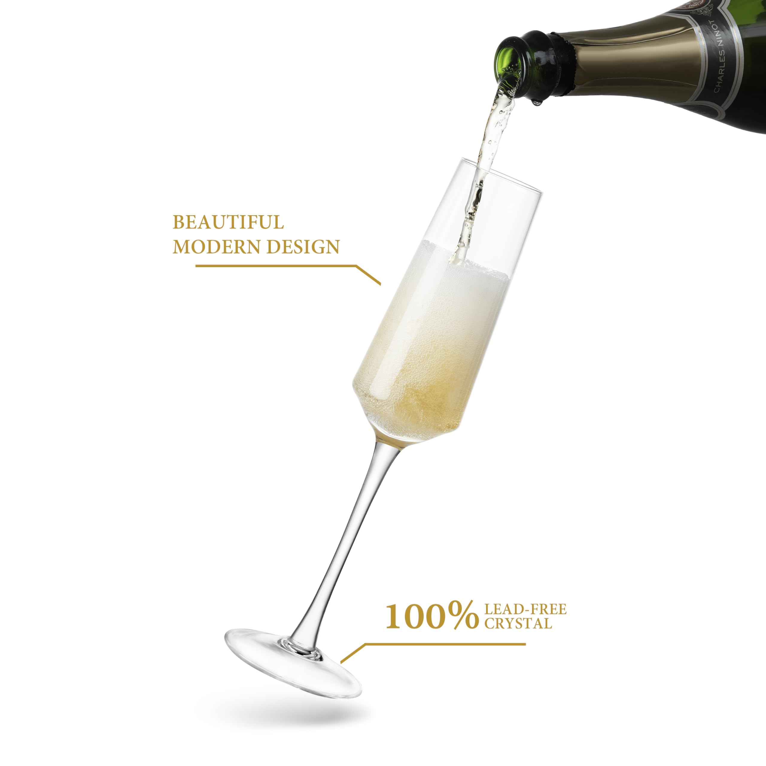 CnSneg lead-free crystal glasses provide durable sparkle for everyday use