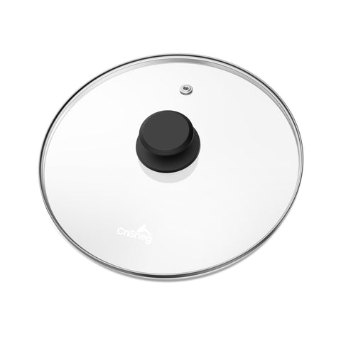 CnSneg tempered glass lid on a pot provides a clear cooking view.