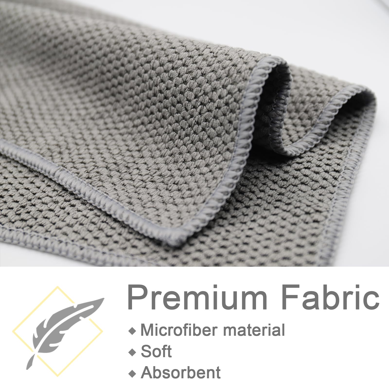 Cnyobvi microfiber cloths for espresso cleaning, gentle on stainless steel surfaces.