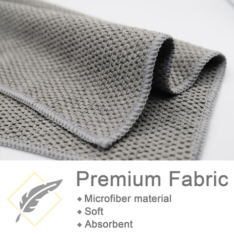Cnyobvi microfiber cloths for espresso cleaning, gentle on stainless steel surfaces.