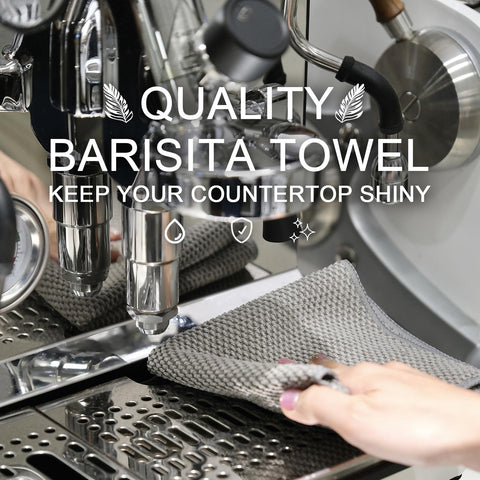Cnyobvi barista towels with hanging loop for easy storage.