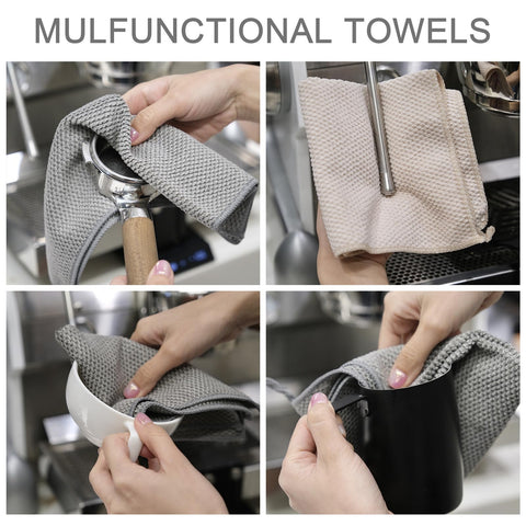 Cnyobvi Barista Towels steam wand detail showing quick residue removal