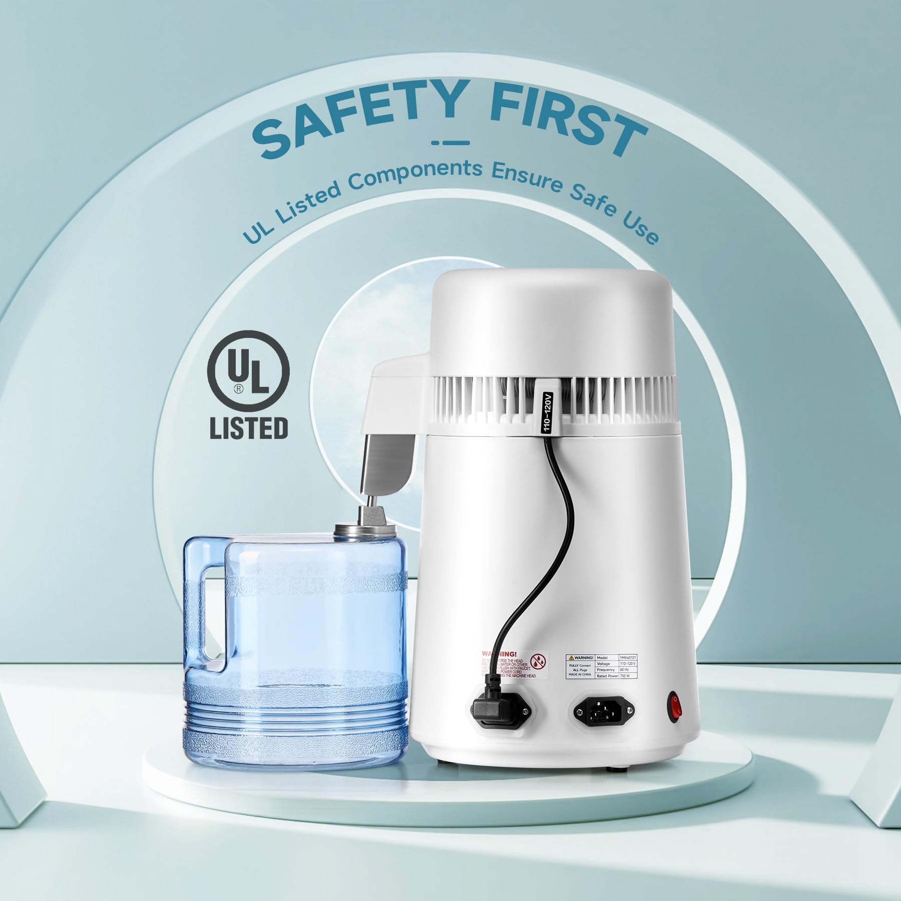CO-Z distilled water maker interior stainless steel chamber.