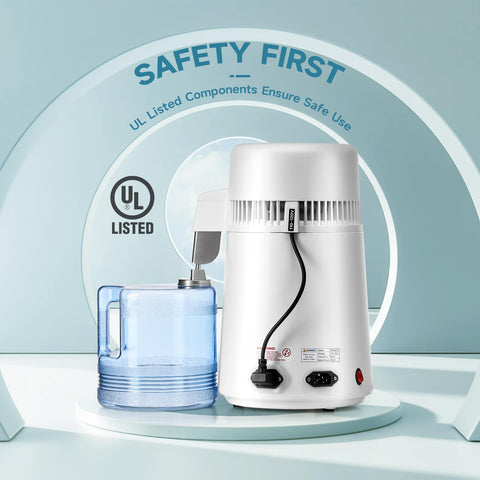 CO-Z distilled water maker interior stainless steel chamber.