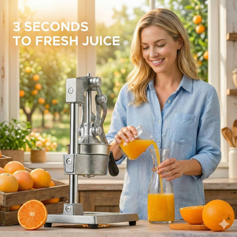 CO-Z manual citrus juicer cone directs juice cleanly into your glass.