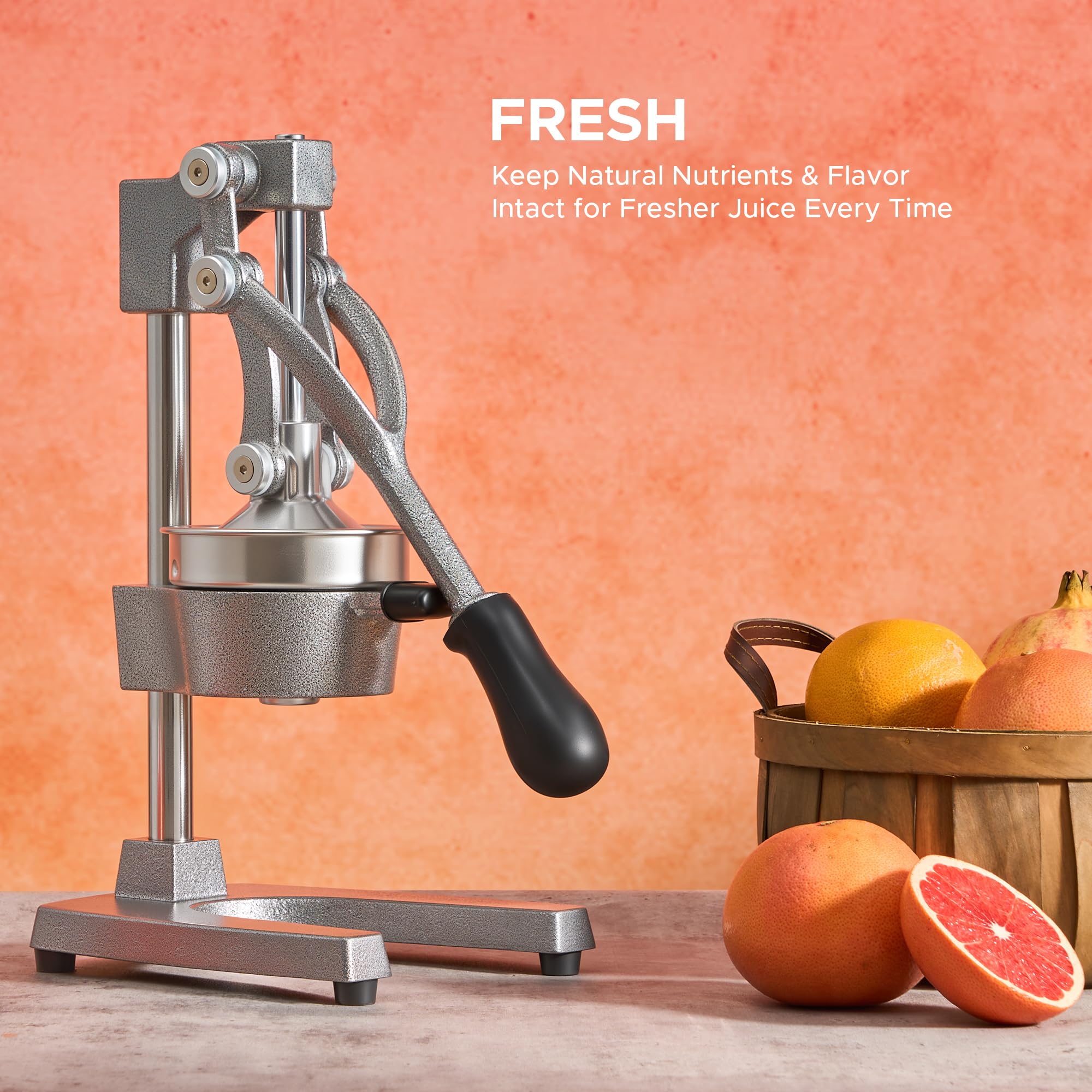 CO-Z manual citrus juicer easy-clean parts simplify after-use rinsing.