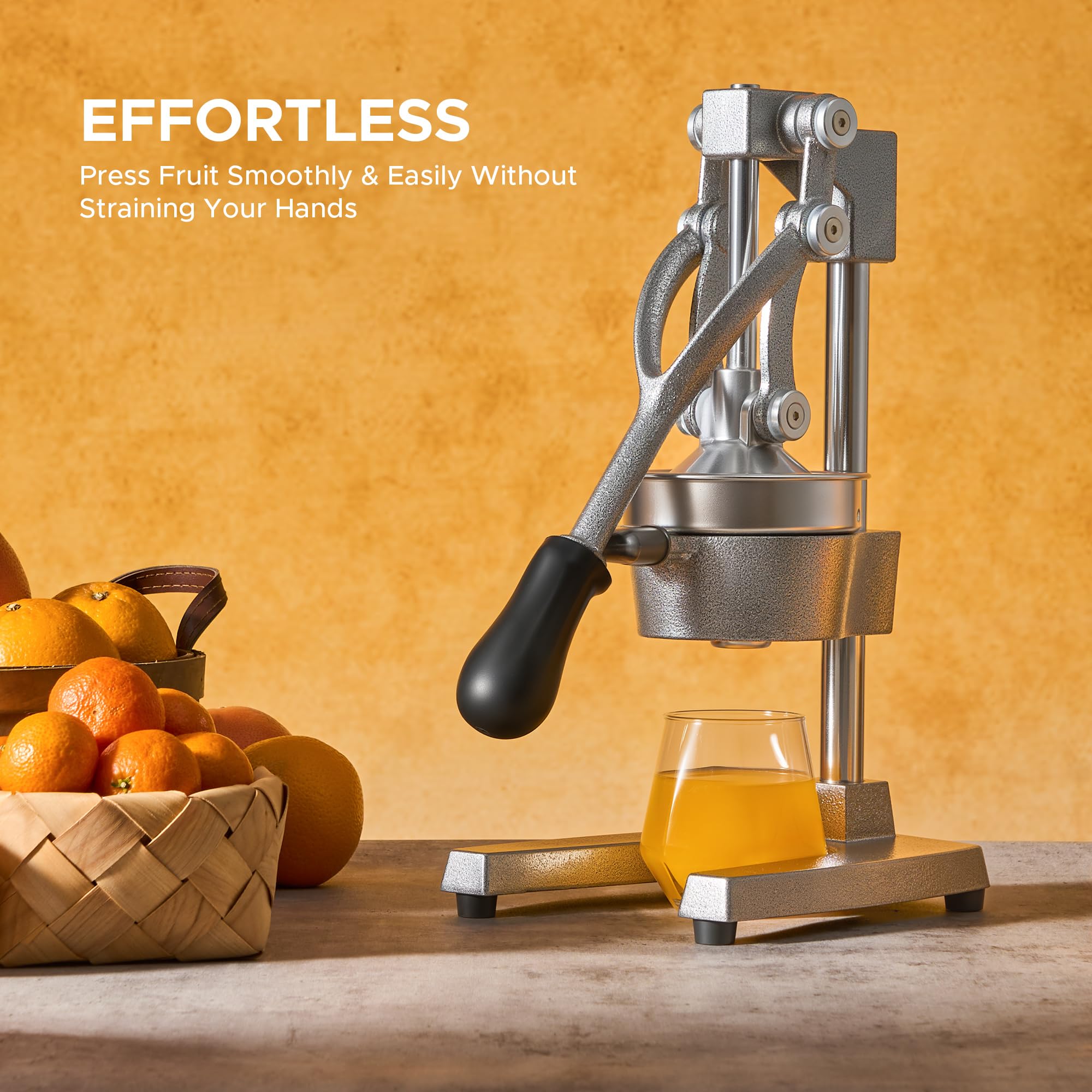CO-Z manual citrus juicer supports oranges, lemons, pomelos for versatile juice.