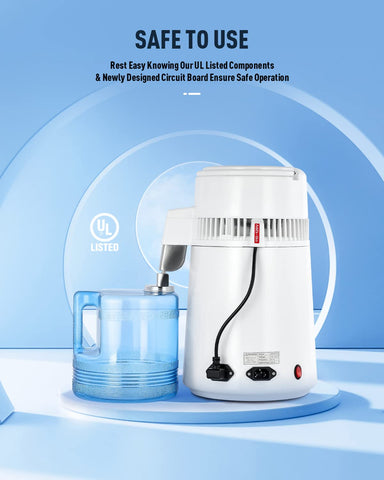 CO-Z distiller in use for coffee and tea preparation with distilled water.