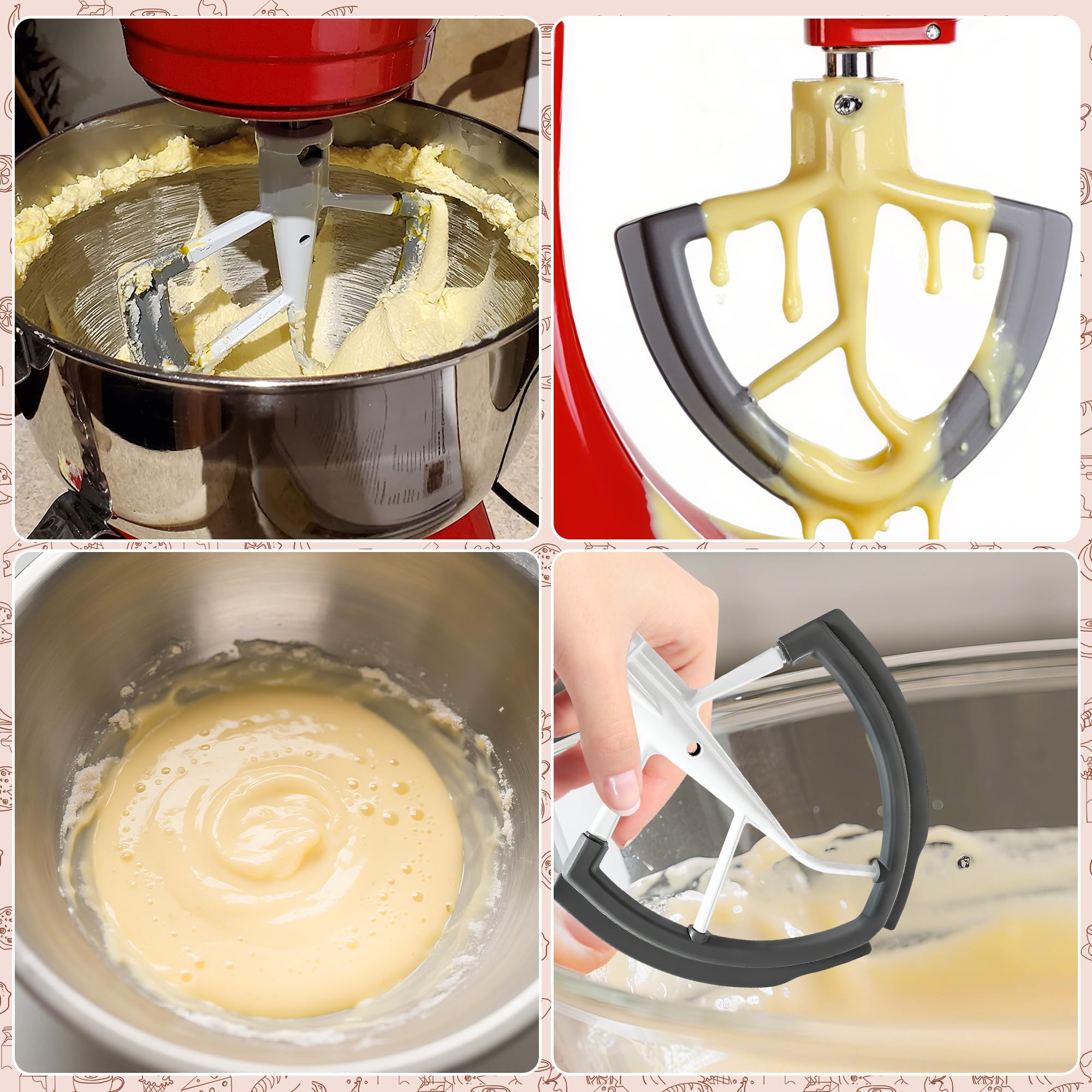 COADOW BPA-free silicone edges ensure safe food mixing.