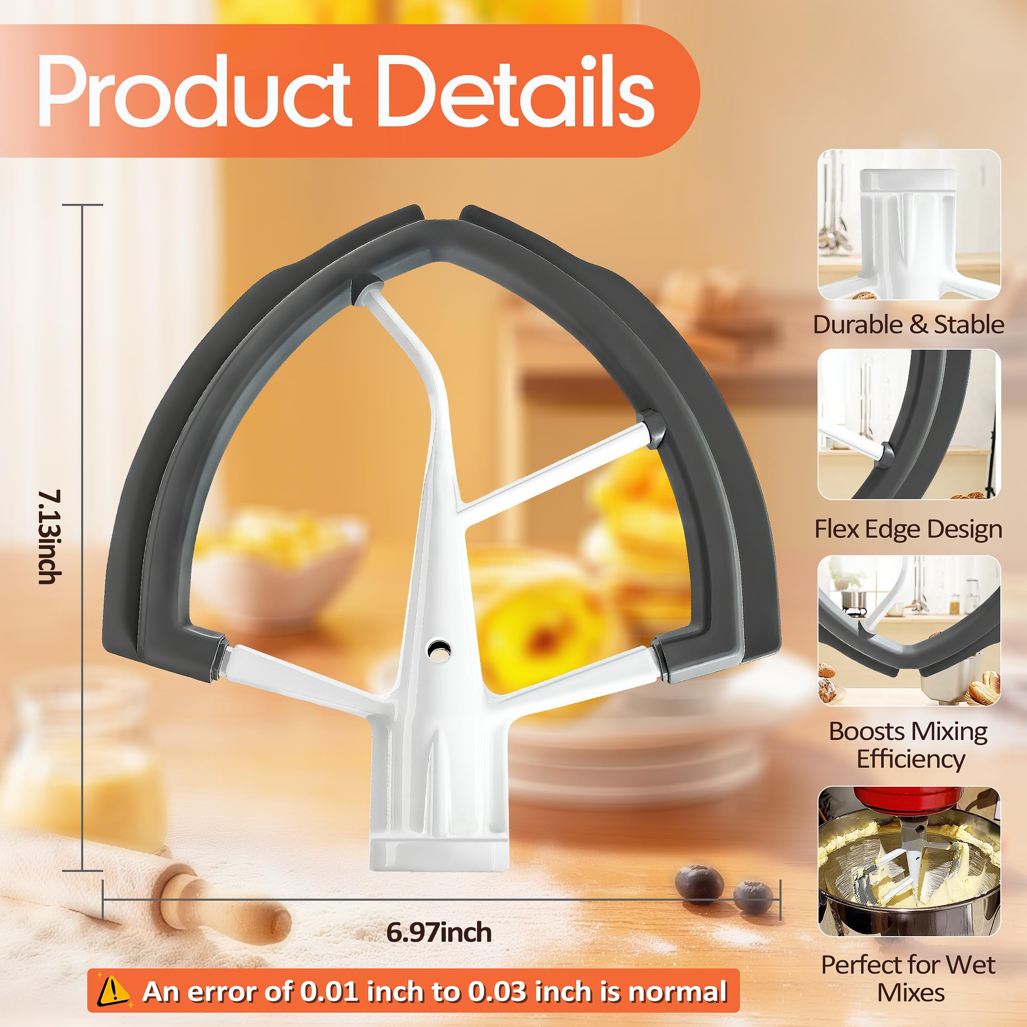 COADOW Dishwasher-safe beater for quick post-bake cleanup.