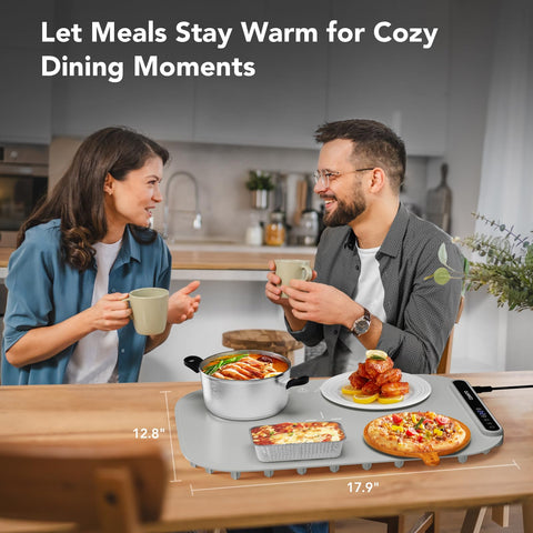 Coanto Food Warming Mat silicone surface resists splashes and stains during service