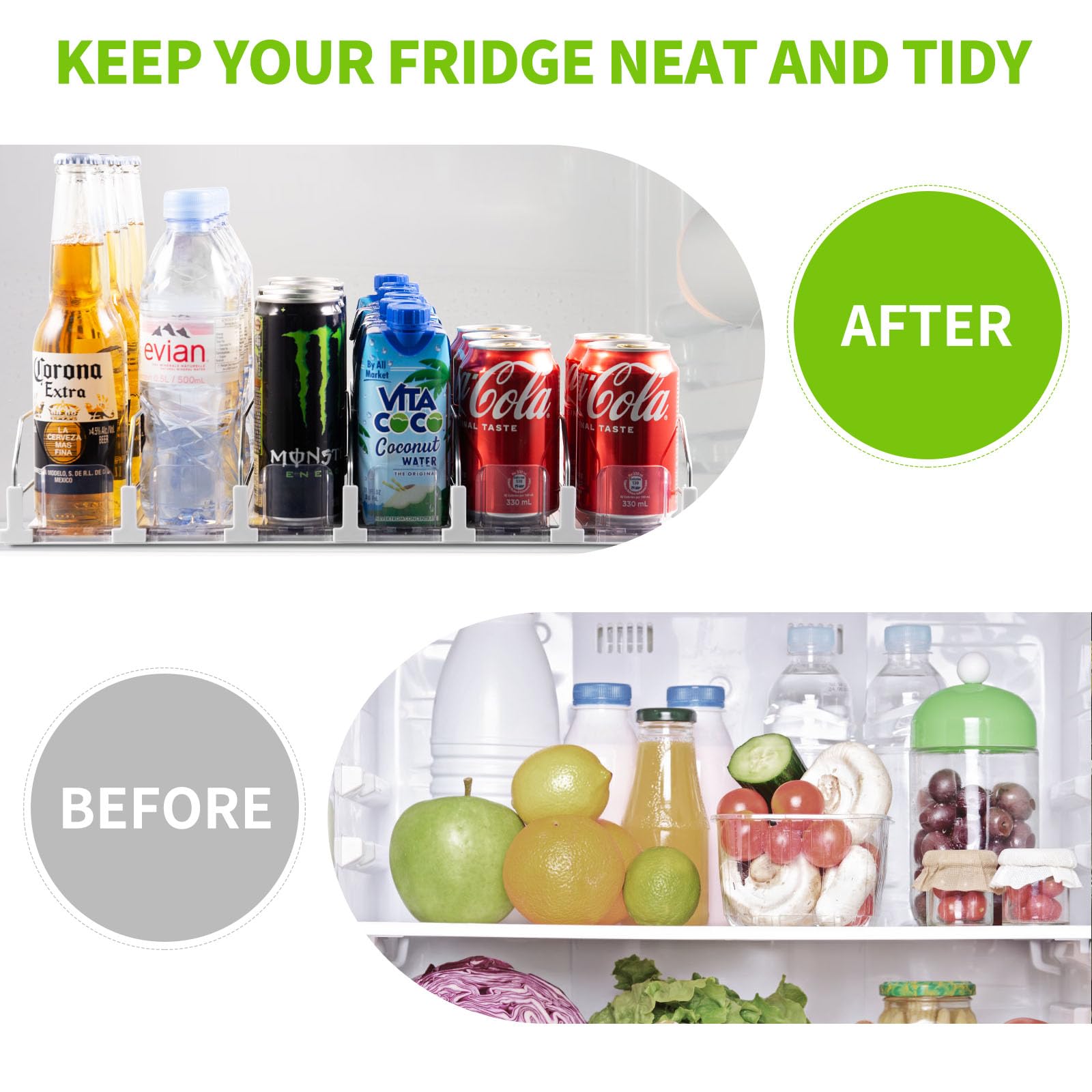 Coanto rust-resistant partitions ensure durable fridge organization