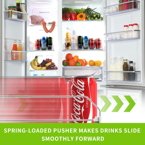 Coanto soda can dispenser in fridge for quick selection of beverages