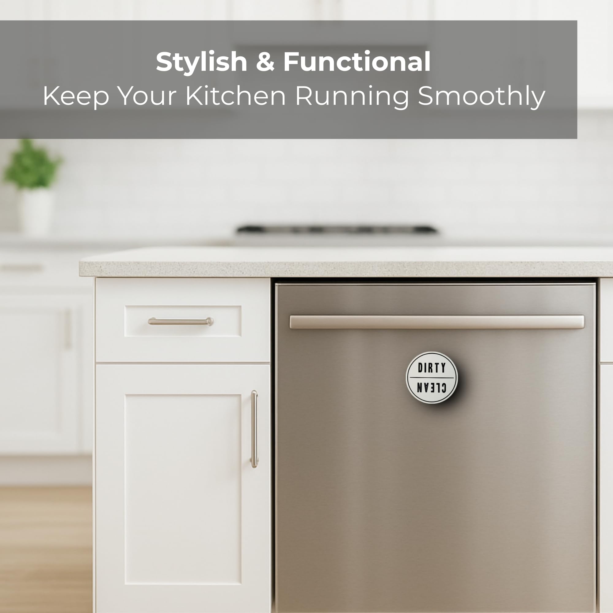 Coastville rotatable dishwasher sign lets you switch clean or dirty without lifting.