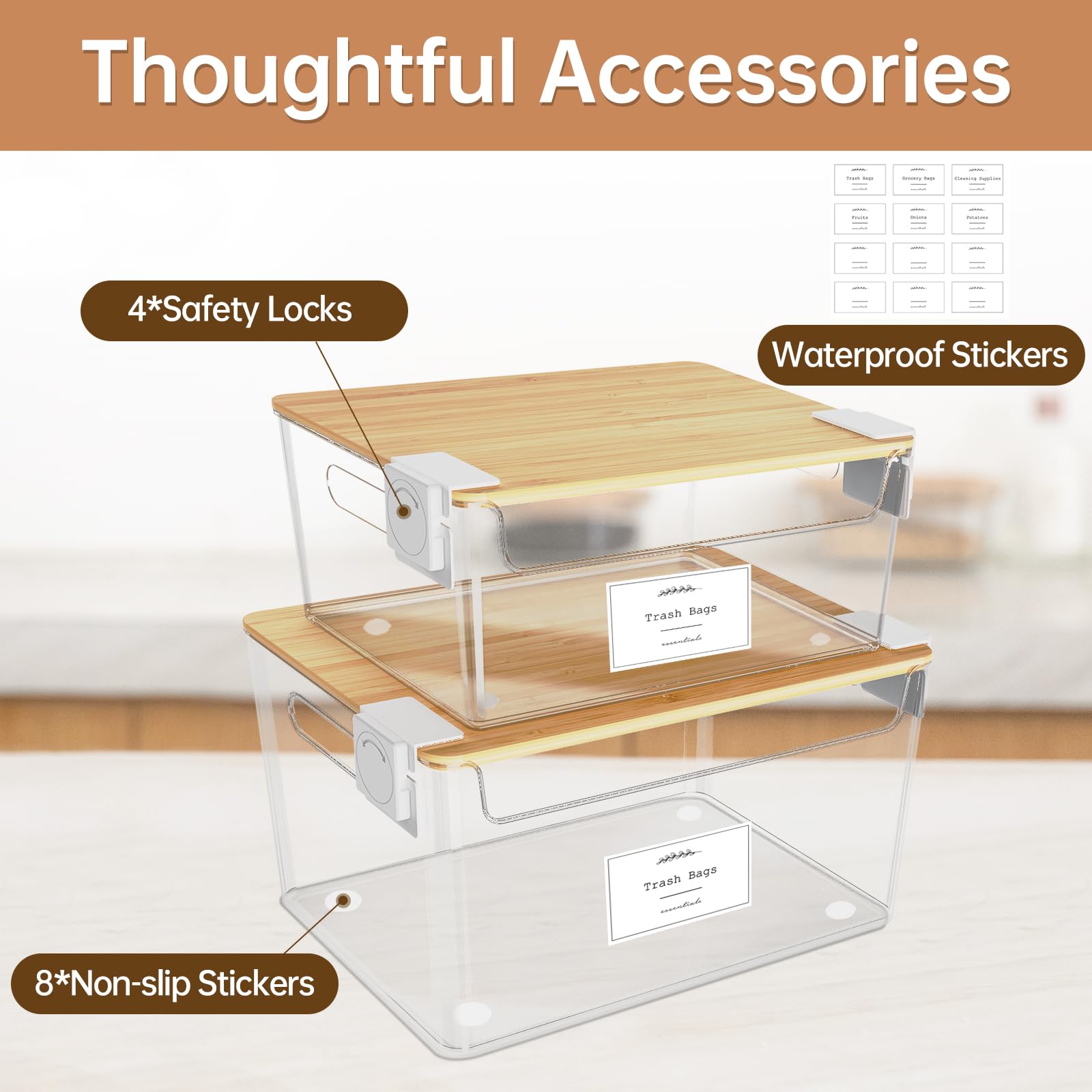 COAZEX clear plastic bag storage dispenser lets you see bag levels