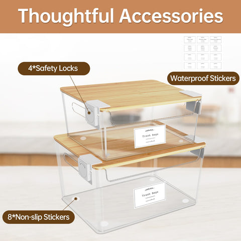 COAZEX clear plastic bag storage dispenser lets you see bag levels