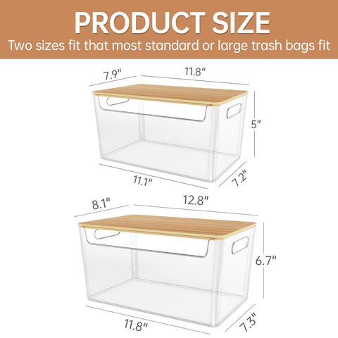 COAZEX under sink small trash bag holder front view fits standard bags neatly