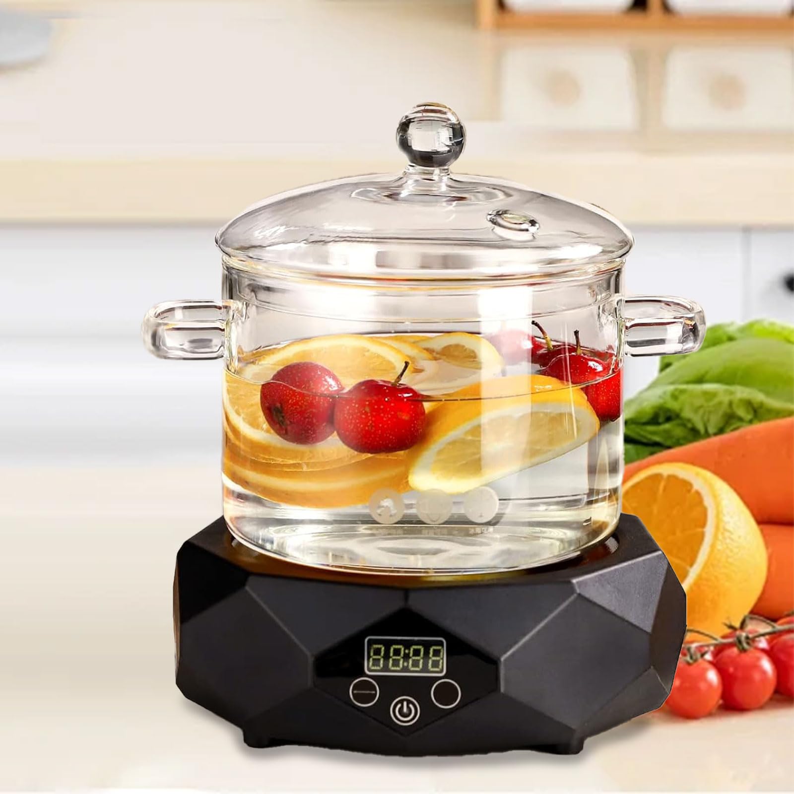 COBKSXUEP scratch-resistant glass cookware for easy cleaning.