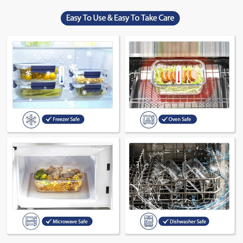 Coccot freezer-safe glass containers keep meals ready for freezing.