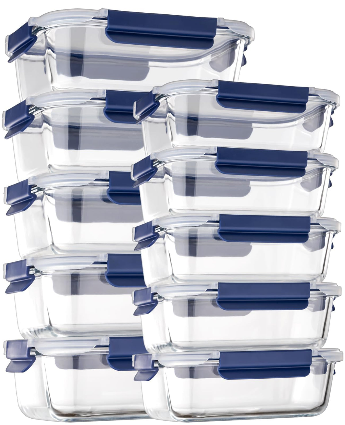 Coccot glass rectangle container 1050ml for meal prep and portion control.