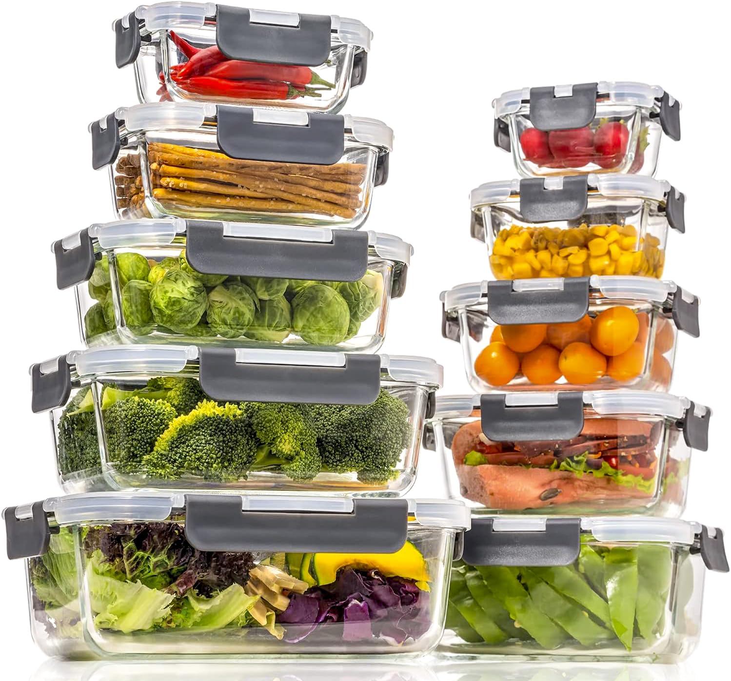 Coccot glass rectangle 51oz container for bulk meal prep and freshness.