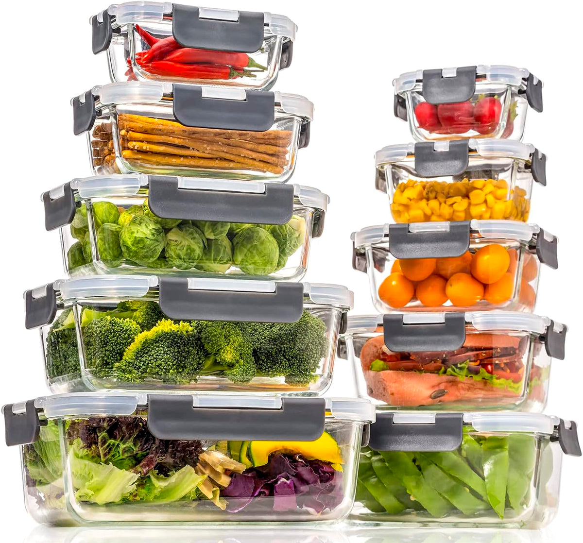Coccot glass rectangle 51oz container for bulk meal prep and freshness.