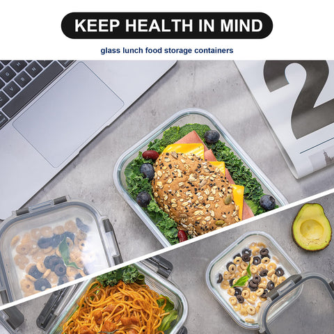Coccot glass square 27oz container keeps portion control simple.