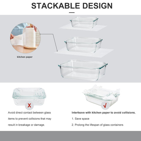 Coccot glass square 37oz container for batch prep and grab-and-go meals.