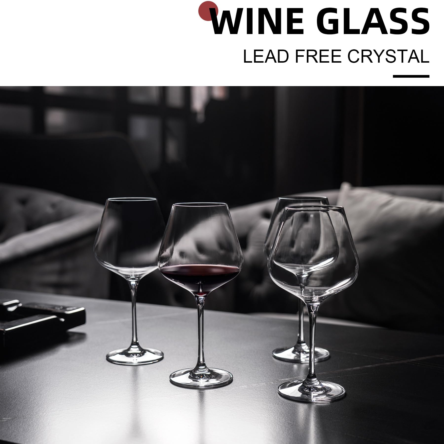 coccot lead-free crystal 23oz wine glasses deliver clear color with daily use.