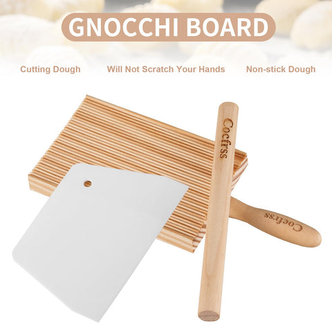 Cocfrss ravioli rolling pin for delicate pasta sheets