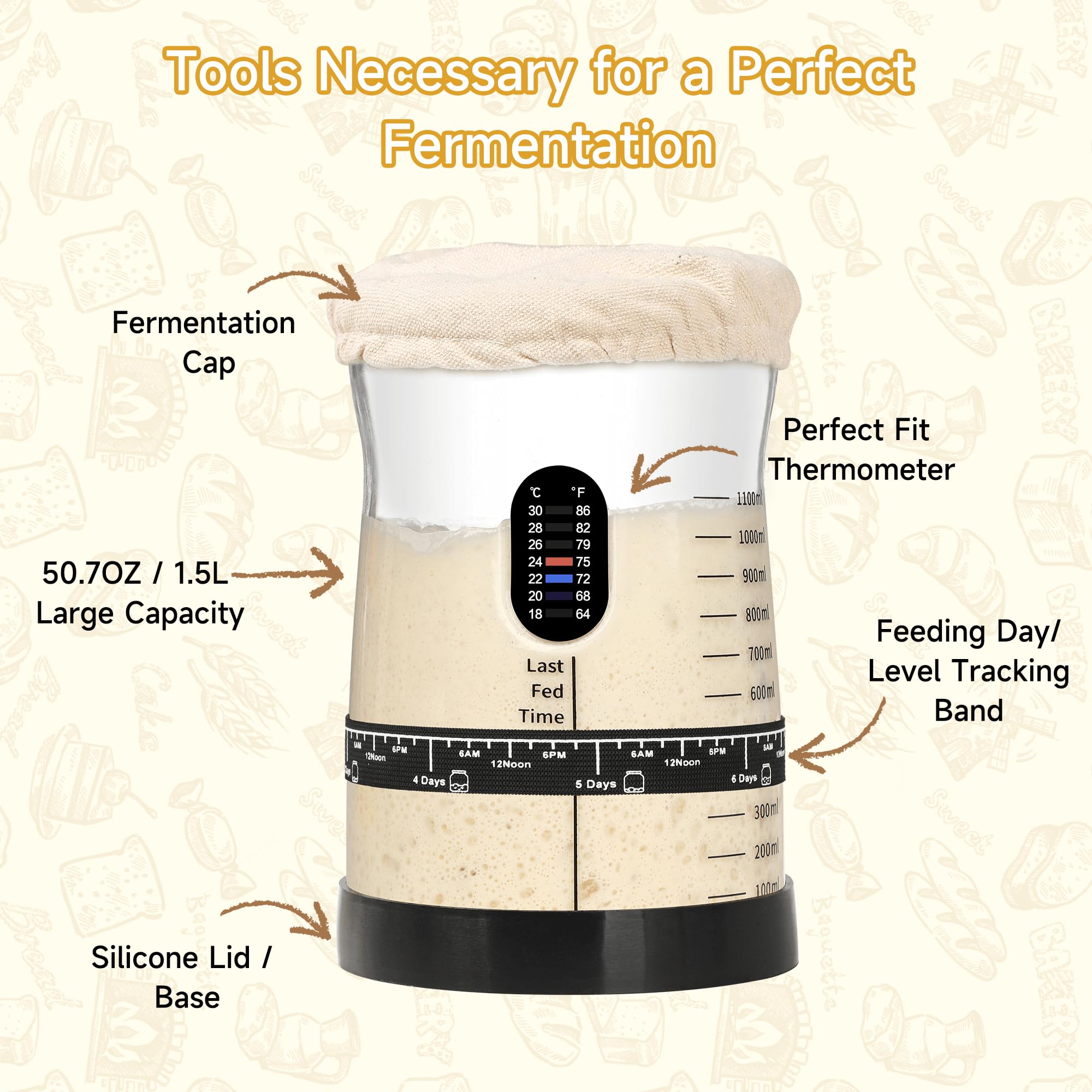 Coco Bird Pro silicone lid used as a non-slip base during fermentation