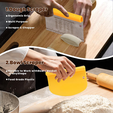Codogoy dough scraper helps scrape and shape dough before baking