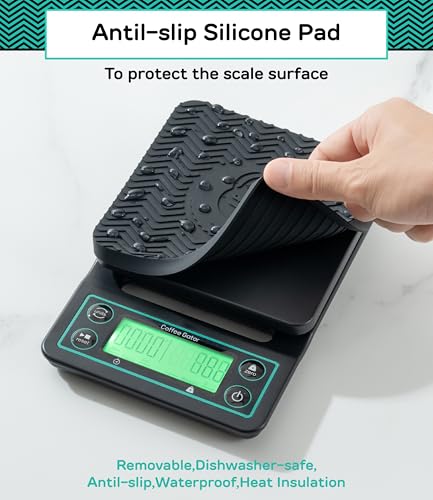 Coffee Gator scale large LCD display for quick readings.