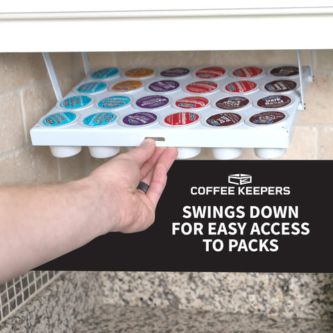 COFFEEKEEPERS compact kcup storage fits in RVs and small offices for easy access.